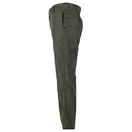 Prada-Prada Triangle Logo Trousers in Green Nylon-Green,Olive green