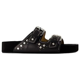 Lennyo Gb Sandals - Isabel Marant - Leather - Black Black
