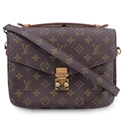 Louis Vuitton-Monogram Canvas Pochette Metis Handbag Shoulder Bag-Brown