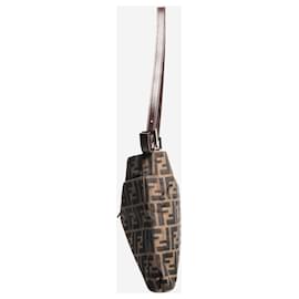 Fendi-Brown Zucca canvas Mamma baguette shoulder bag-Brown