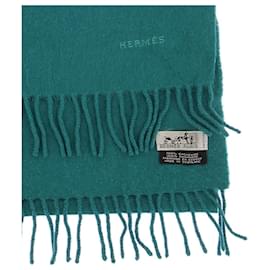 Hermès-HERMES Scarves T.  Cashmere-Blue