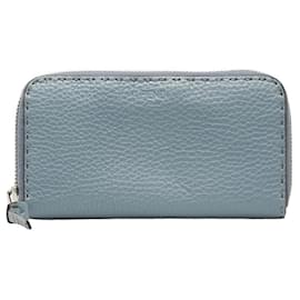 Fendi-Fendi Selleria Round Long Wallet-Brown,Blue
