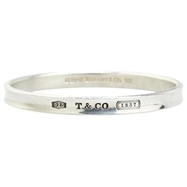 Tiffany & Co-Tiffany 1837 Pulseira Estreita em Prata 925-Outro