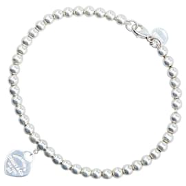 Tiffany & Co-Pulseira charm com tag de retorno ao coração Tiffany-Azul claro
