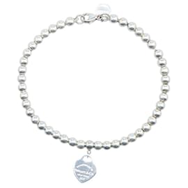 Tiffany & Co-Pulseira charm com tag de retorno ao coração Tiffany-Azul claro