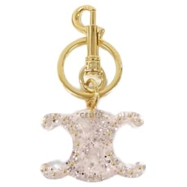Céline-Celine 49J327FWL Key Ring-Pink,Golden
