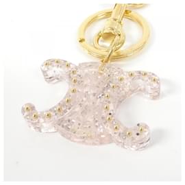 Céline-Celine 49J327FWL Key Ring-Pink,Golden