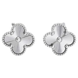Orecchini Van Cleef & Arpels Alhambra in oro bianco K18WG Bianco