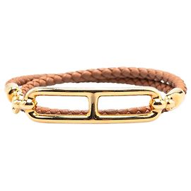 Pulseira Double Tour Roulis em Swift Marrom Hermès Marrom Outro
