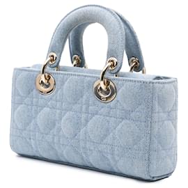 Dior-Dior Blue Small Denim Macrocannage Lady D Joy-Blue