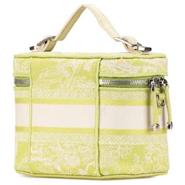 Dior-Dior Green Small Canvas Embroidered Toile De Jouy Diortravel Vanity Case-Green,Light green