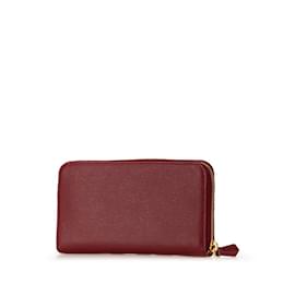 Fendi-Fendi Plate Round Long Wallet-Red