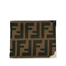 Fendi-Fendi Zucca Wallet-Brown