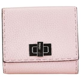 Fendi-Fendi Selleria Peekaboo Bi-fold Wallet-Pink