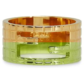 Fendi-Fendi Gold Plated Wide Band Ring-Golden