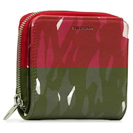 Balenciaga-Balenciaga Bi-fold Compact Wallet-Red