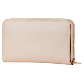 Fendi-Fendi F's Round Long Wallet in Pink Leather-Pink