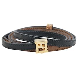 Fendi-Fendi FF Hardware Charm Bracelet-Brown,Black