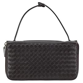 Bottega Veneta-Bottega Veneta Intrecciato Round Long Wallet-Brown