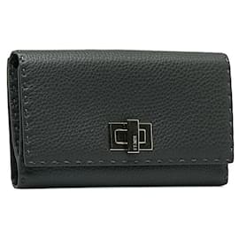 Fendi-Fendi Peekaboo Selleria Long Wallet-Brown