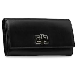 Fendi-Fendi Peekaboo Long Wallet-Black,Golden
