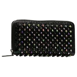 Christian Louboutin-Christian Louboutin Panettone Studded Round Long Wallet-Black
