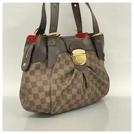 Louis Vuitton-Bolsa de Ombro Louis Vuitton Damier Sistine PM-Damier ebene