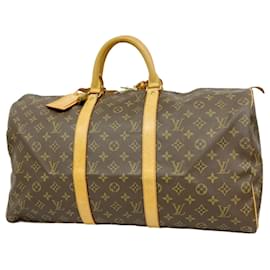Louis Vuitton-Bolsa Boston Keepall 50 Monograma Louis Vuitton-Marrom