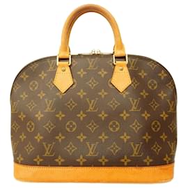 Louis Vuitton-Bolsa de mão Alma Monogram Louis Vuitton-Marrom