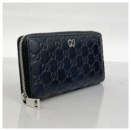 Gucci-Gucci Long Wallet Guccissima 473928-Black