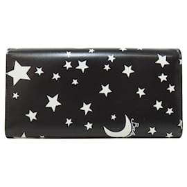 Balenciaga-Balenciaga 499207 Star Motif Long Wallet-Black