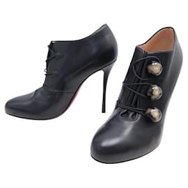 Christian Louboutin-CHAUSSURES CHRISTIAN LOUBOUTIN BOOTONI 3170811 BOTTINES 39 CUIR LOW BOOTS-Noir