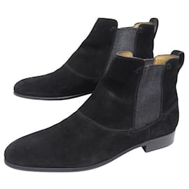 Berluti-BERLUTI SHOES 1767 ANKLE BOOTS GOAT LEATHER 7 41 HERMES SHOE TREES BOOTS-Black