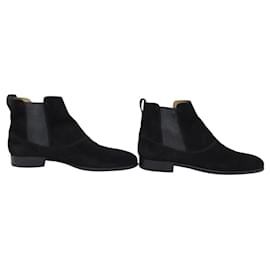 Berluti-BERLUTI SHOES 1767 ANKLE BOOTS GOAT LEATHER 7 41 HERMES SHOE TREES BOOTS-Black