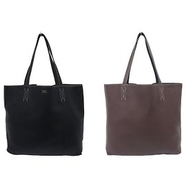 Hermès NUOVA BORSA HERMES DOUBLE SENS 36 PELLE CLEMENCE NERA E MARRONE Altro