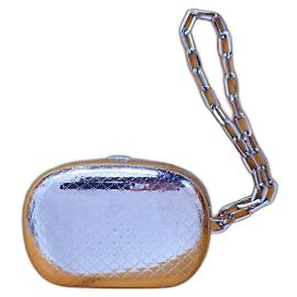 Mini Clutch Paco Rabanne Vintage En Métal Argenté - Sac De Soirée, Occasion Avec Boîte Originale