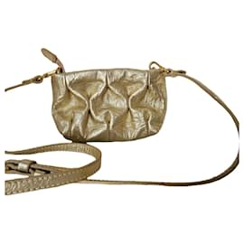 Autre Marque-Gold leather mini bag-Golden