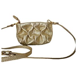 Autre Marque Mini bolsa de couro dourado Dourado