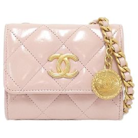 Portafoglio Chanel Con Catena Rosa