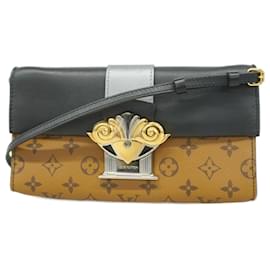Louis Vuitton-Pochete Coluna Monograma Reverso Louis Vuitton M44101-Marrom