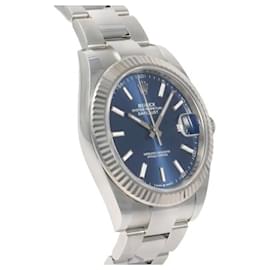 Rolex-Rolex Datejust 41 126334 Bright Blue Bar Dial Watch-Other