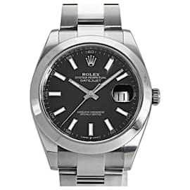 Rolex-Rolex Datejust 41 126300 Bright Black Bar Dial Watch-Other