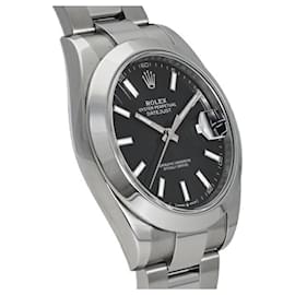 Rolex-Rolex Datejust 41 126300 Bright Black Bar Dial Watch-Other