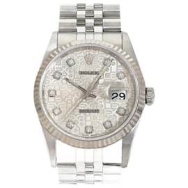 Rolex-Rolex Datejust 36 16234G Silver Dial Men's Watch-Other