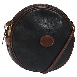Borsa a Spalla GUCCI in Pelle Nera Oro 007 115 5575 Auth ep7653 Nero D'oro