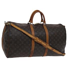 Louis Vuitton-LOUIS VUITTON Monogram Keepall Bandouliere 55 Boston Bag M41414 LV Auth 115543-Monogram