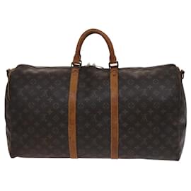 Louis Vuitton-LOUIS VUITTON Monogram Keepall Bandouliere 55 Boston Bag M41414 LV Auth 115543-Monogram