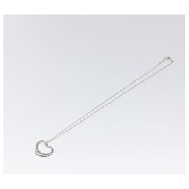 Autre Marque-TIFFANY&Co. Open Heart Necklace Ag925 Silver Auth am7912-Silvery