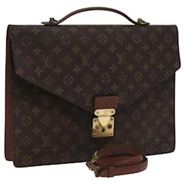 Louis Vuitton-LOUIS VUITTON Monogram Porte Documents Bandouliere Bag M53338 Auth BD099-Monogram