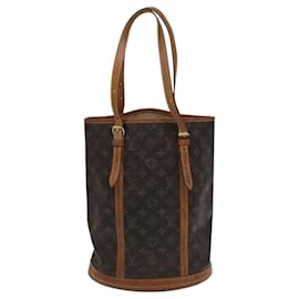 Louis Vuitton-LOUIS VUITTON Monogram Bucket GM Shoulder Bag M42236 LV Auth ar13284-Monogram